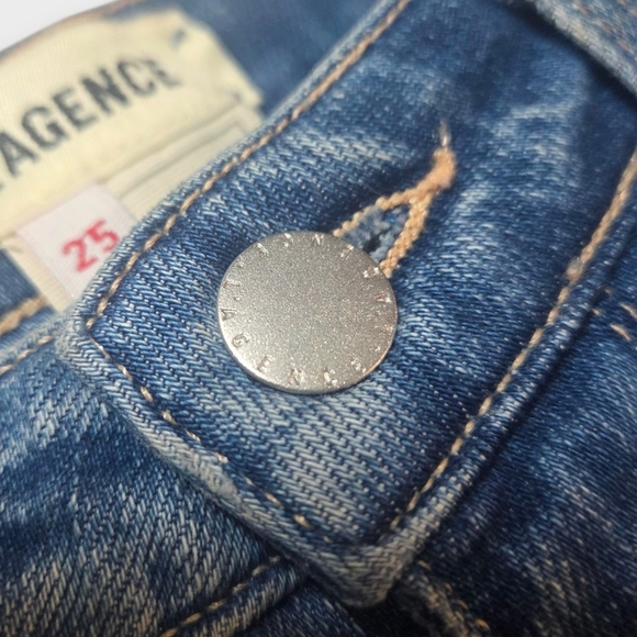 L'AGENCE Dark Blue Straight Jeans - Picture 5 of 10